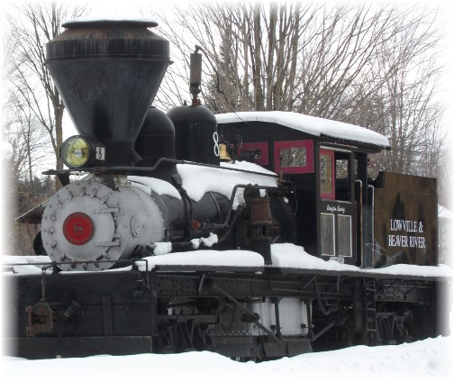 Steam train engine in Croghan, New York