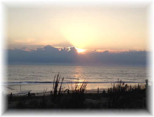 Sunrise over Atlantic Ocean Rehoboth Beach DE 10/9/15