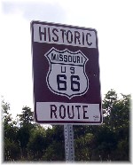 Route 66 historic sign