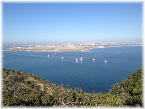 San Diego Bay with distant skyline