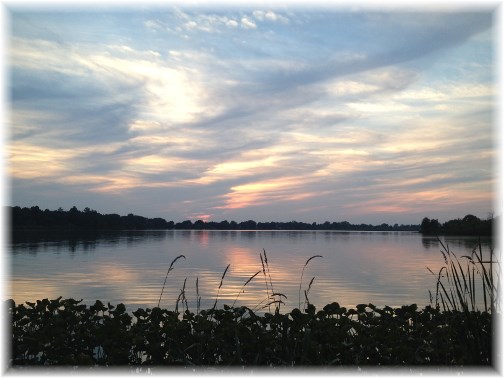 Shipshewana lake at sunset