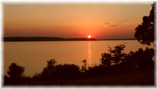 Sunset on Fort Gibson Lake, OK 7/11/13