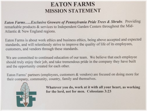 Eaton Farm mission statement