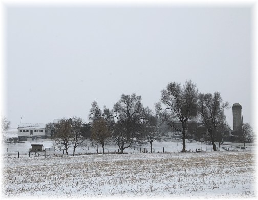 Amish farm in snow 1/4/18