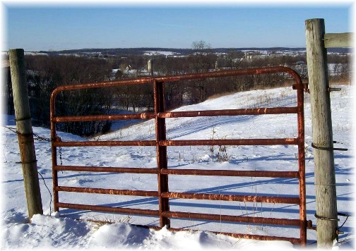 Gate along Rissermill Road, Lancaster County PA 1/13/11
