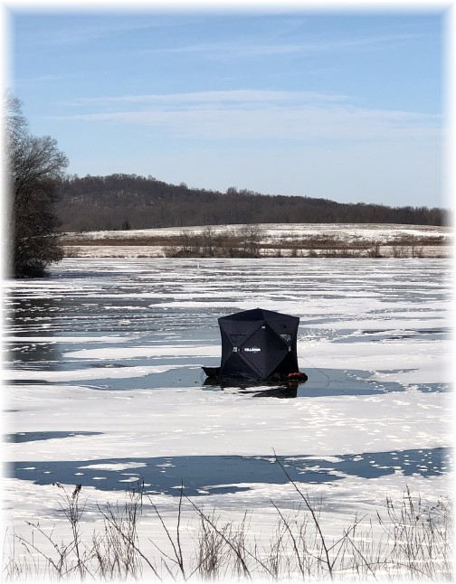 Ice fishing on Middle Creek Reservoir 1/7/18