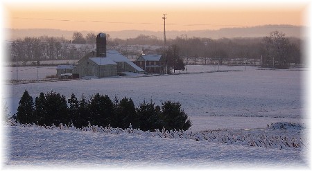 Sunrise from the Martin farm 12/6/09