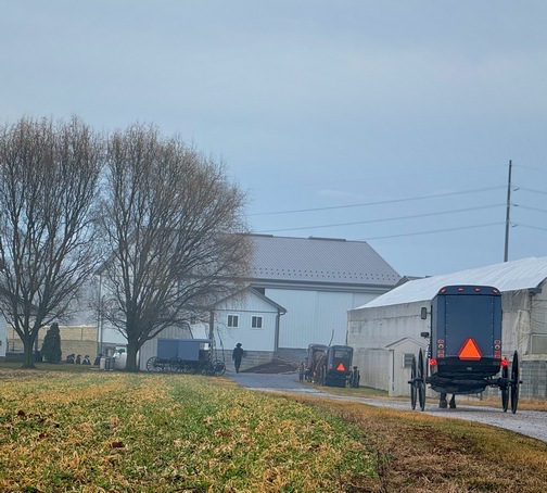 Amish church service parking