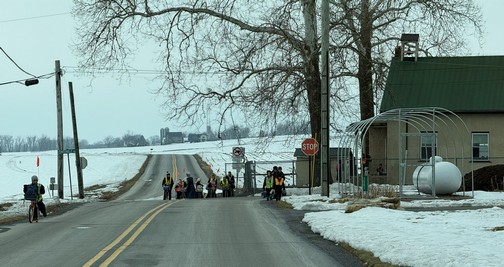 Amish school dismissal