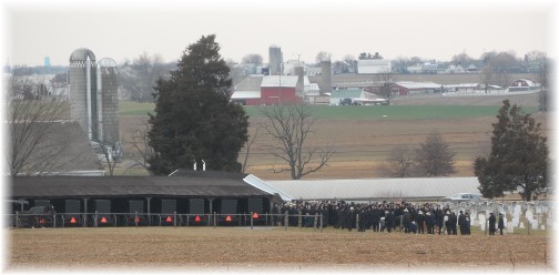 Old-order Mennonite funeral, Lancaster County, PA (click to enlarge)
