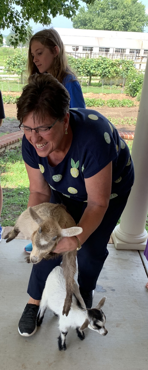 Brooksyne with baby goats on the Old Windmill Farm 7/17/19 Brooksyne with baby goats on the Old Windmill Farm 7/17/19