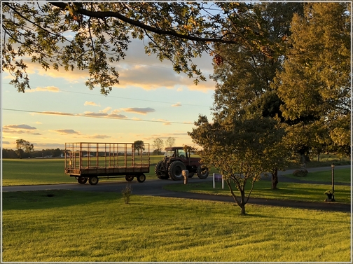 Kraybill Road hay wagon 10/13/18 (Click to enlarge)