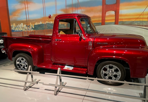 Red Ford pickup