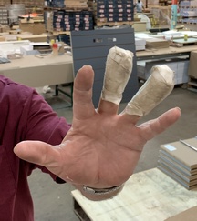 Bandaged fingers