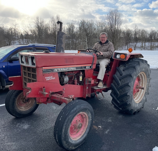 Ken on tractor