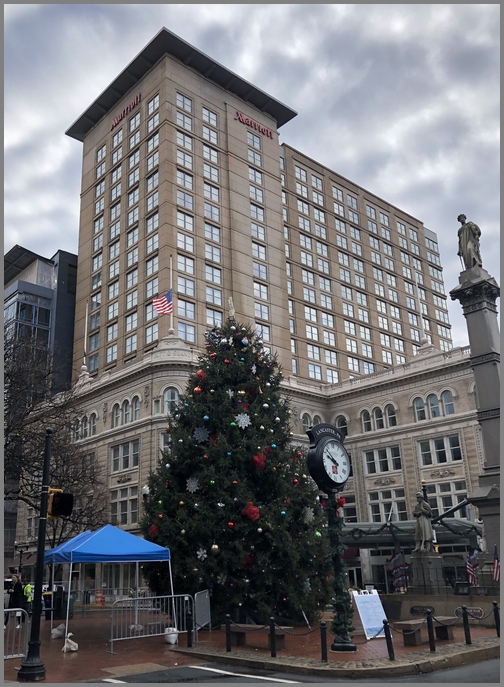 Lancaster Christmas tree in Penn Square 12/21/18