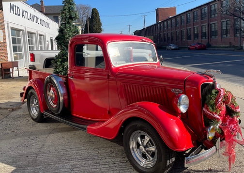 Red Ford pickup