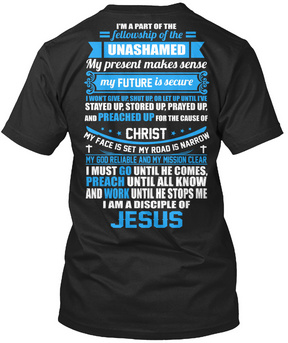 Fellowship of the unashamed t-shirt