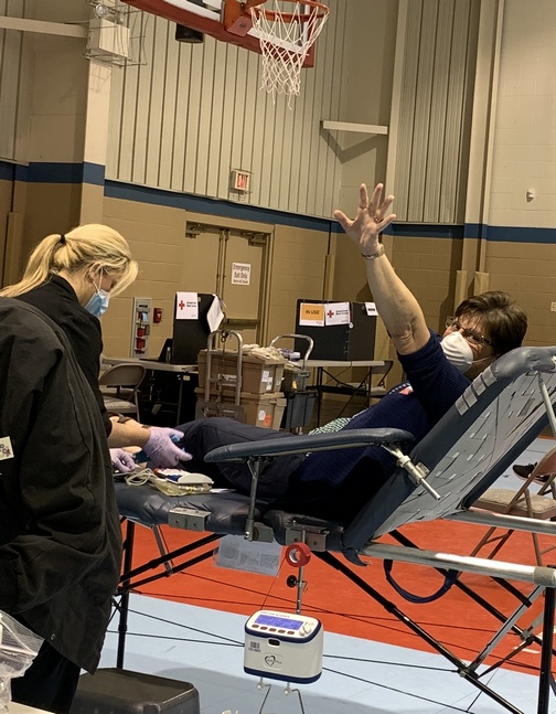 Brooksyne donating blood 4/25/20