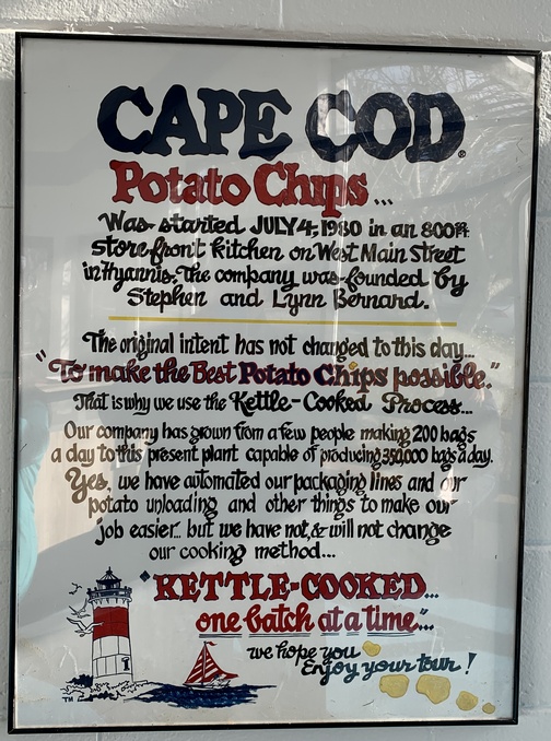 Cape Cod potato chip sign