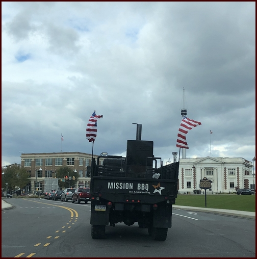 Mission BBQ truck in Hershey, PA 11/20/18