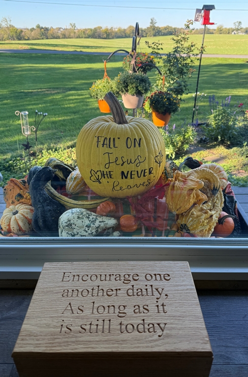 Pumpkin with a message