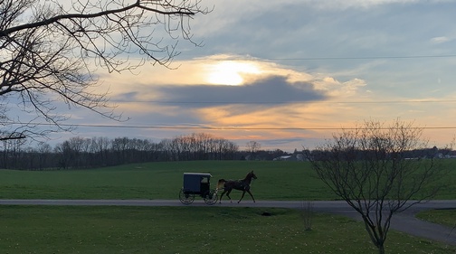 Kraybill Church Road sunset 3/24/20 (Click to enlarge)