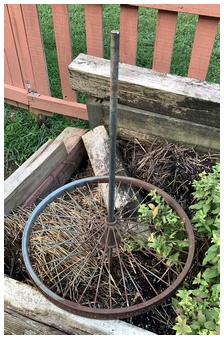 Wheel and axle from Vermont garden cart