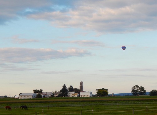 Balloon over rural Lancaster County
