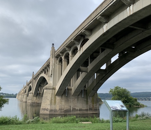 The Columbia–Wrightsville Bridge, officially the Veterans Memorial Bridge