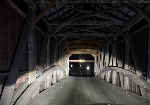 Covered bridge interior