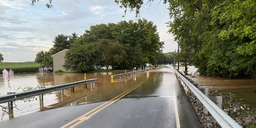 Flooded Donegal Springs Road