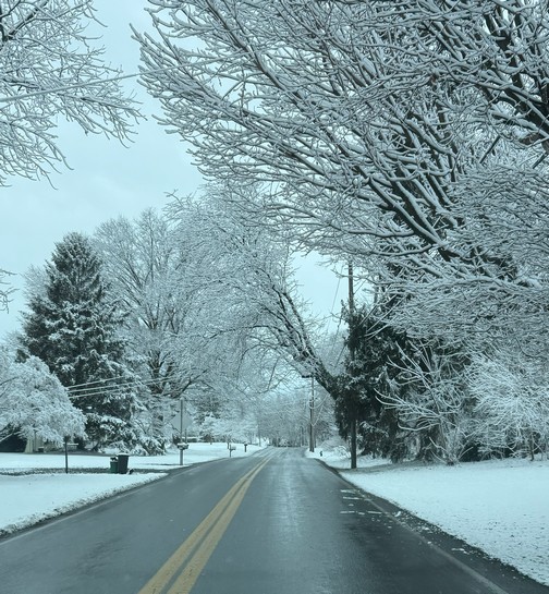 Donegal Springs Road in snow