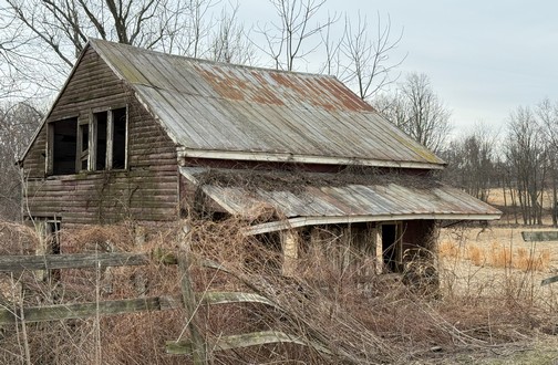 dilapidated house