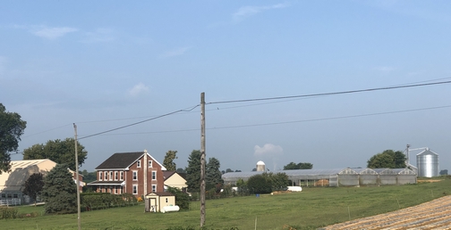 Kraybill Church Road Amish farm 8/7/19 (Click to enlarge)