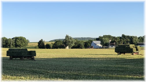 Hay harvest on Kraybill Church Road 6/15/18