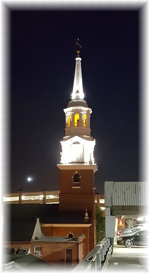 Church steeple in downtown Lancaster, PA