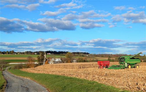 Combine in Lancaster County (Lamar Dourte)