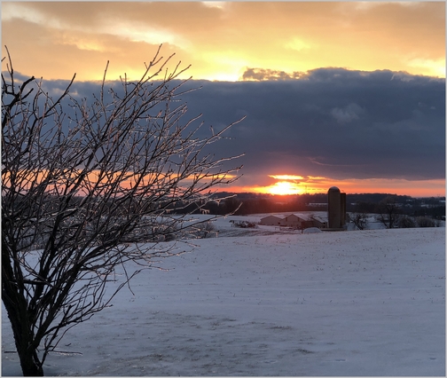 Sunrise over Lancaster County 2/13/19 (Click to enlarge)