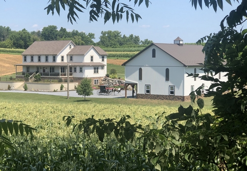 Amish farm from Lititz-Ephrata rail trail, Lancaster County, PA