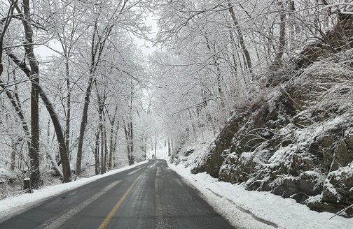 Pinkerton Road in snow