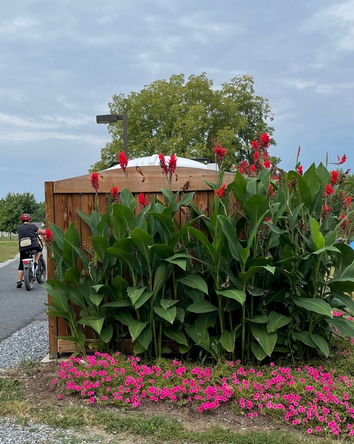 Porta-potty on rail trail