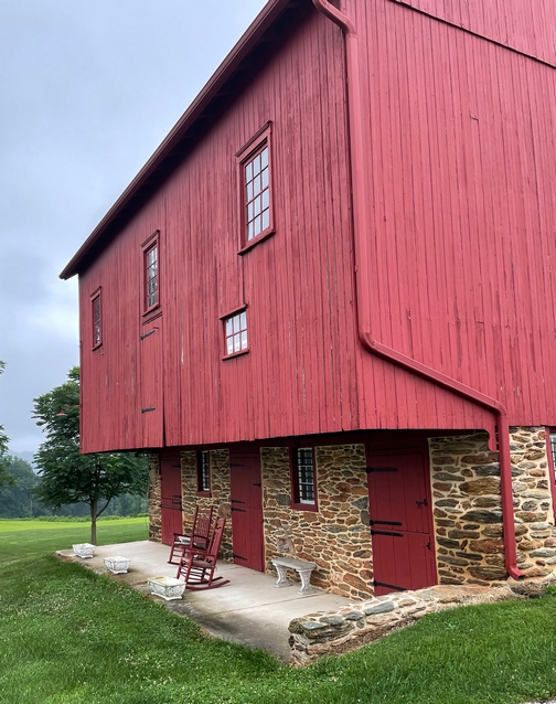 Backyard Red barn