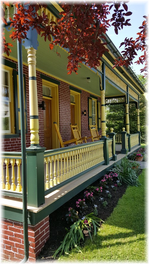 Front porch of Ressler family home