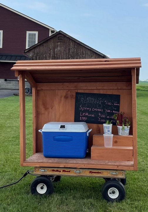 New Holland produce cart