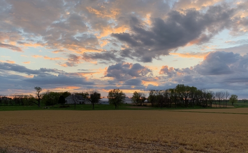 Rutt Farm sunset 4/21/19 (Click to enlarge)