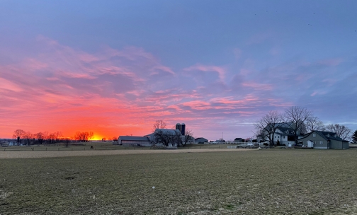 Lancaster County sunrise 2/24/22