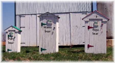 Three bears outhouses
