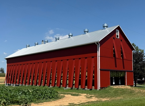New tobacco barn on Donegal Springs Road