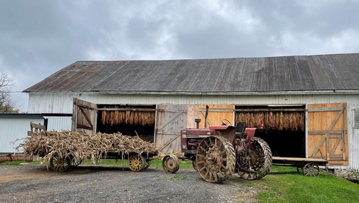 Lebanon County tractor and barn